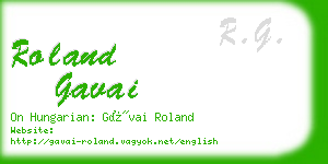 roland gavai business card